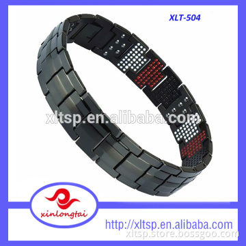Good health men black bio magnetic titanium bracelet